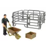 LEAN TOYS Conjunto de figuras de animais da quinta agricultor aves
