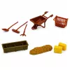 LEAN TOYS Conjunto de quinta com trator, veículos agrícolas, animais e acessórios – conjunto de brincar de 28 peças