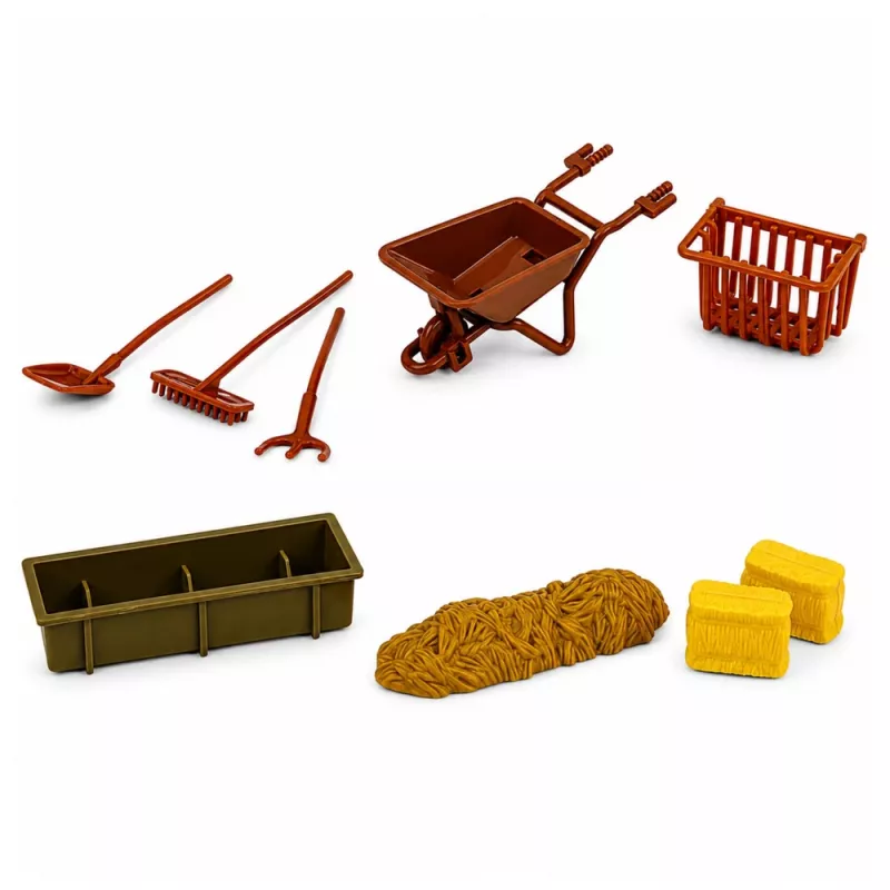 LEAN TOYS Conjunto de quinta com trator, veículos agrícolas, animais e acessórios – conjunto de brincar de 28 peças