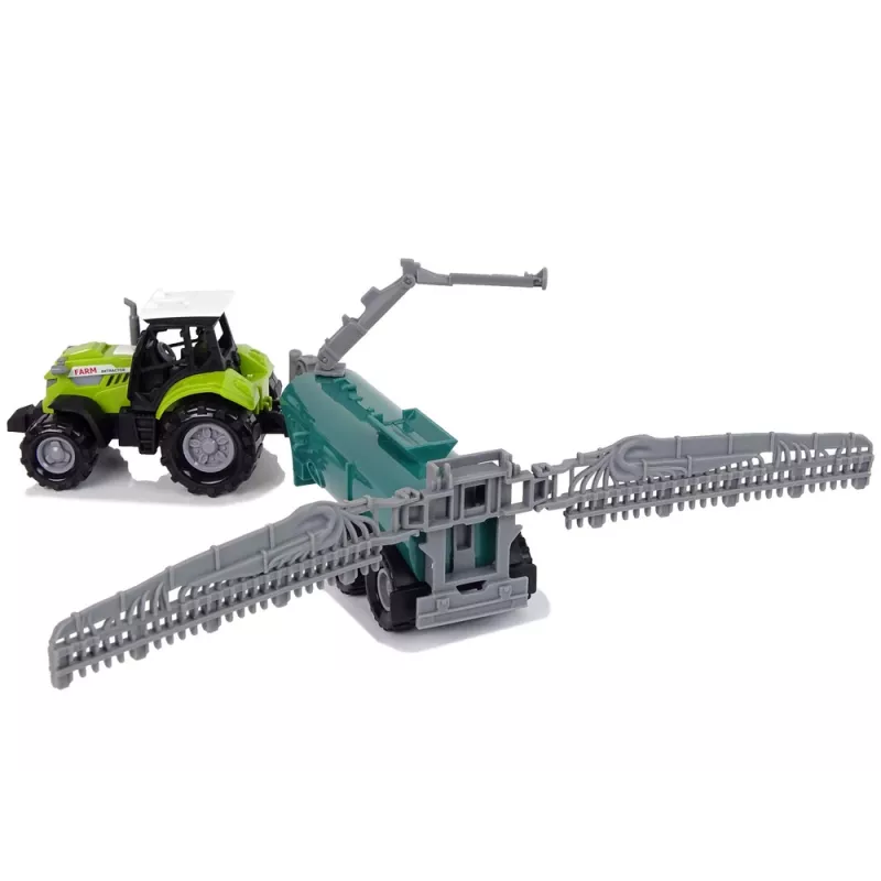 LEAN TOYS Trator Agrícola com Pulverizador Som de Quinta Verde