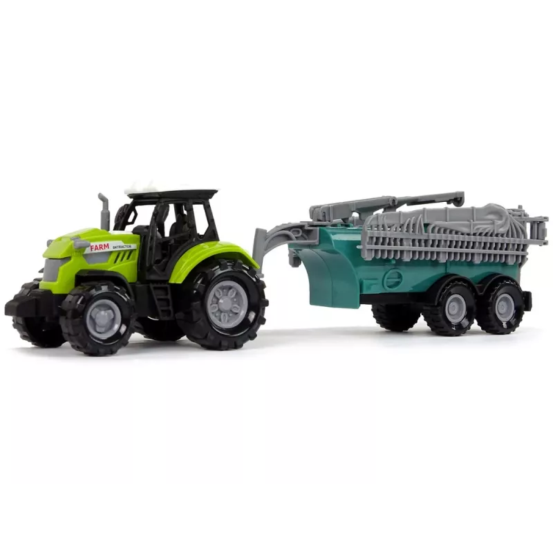LEAN TOYS Trator Agrícola com Pulverizador Som de Quinta Verde