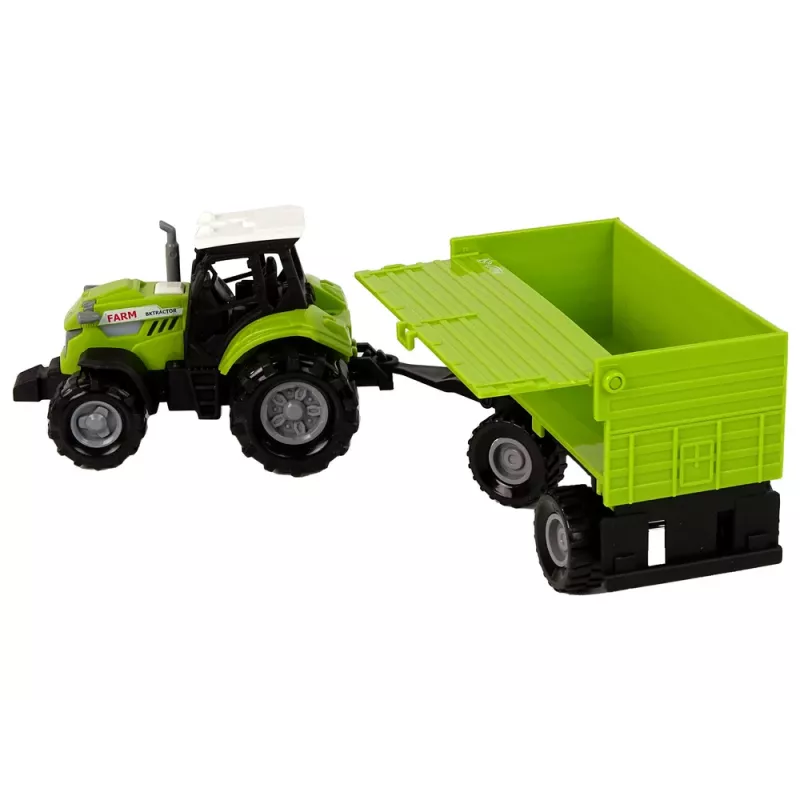 LEAN TOYS Trator de quinta com reboque luzes sons verde