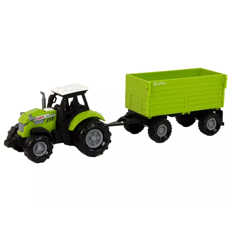 LEAN TOYS Trator de quinta com reboque luzes sons verde