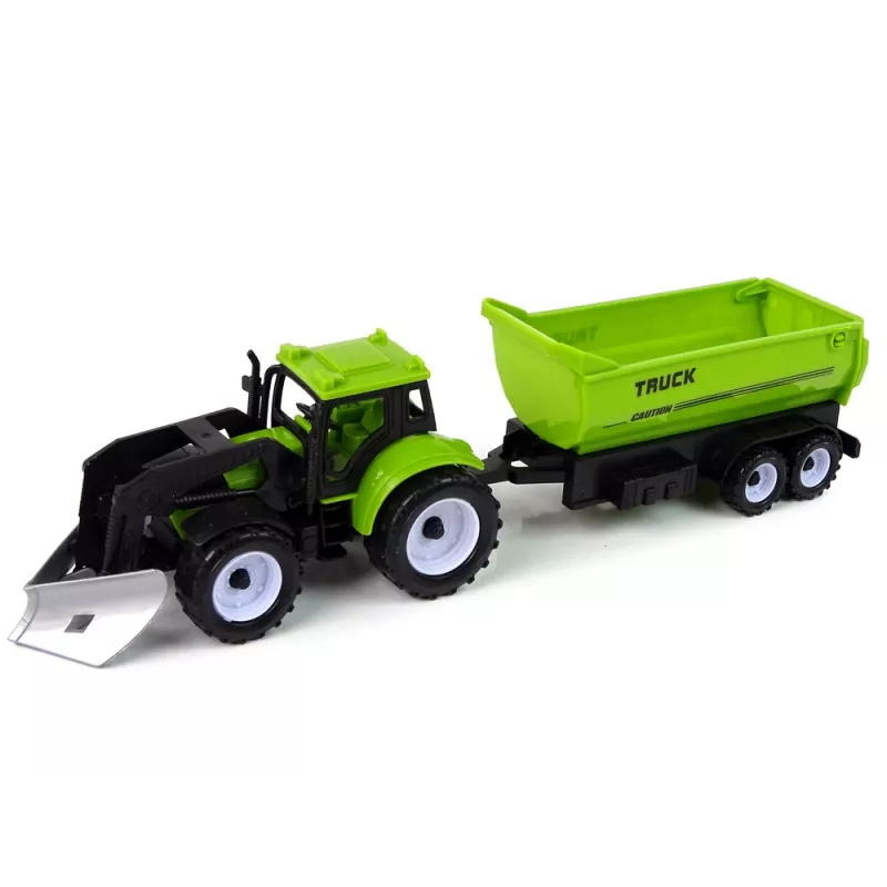 LEAN TOYS Conjunto de veículos agrícolas Trator Ceifeira Cisterna Semi-reboque