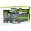 LEAN TOYS Conjunto de veículos agrícolas Trator Ceifeira Cisterna Semi-reboque