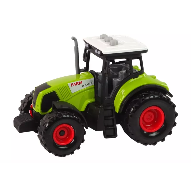 LEAN TOYS Conjunto Trator Agricultor + 2 Máquinas Agrícolas Conjunto Camião Agrícola