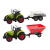 LEAN TOYS Conjunto Trator Agricultor + 2 Máquinas Agrícolas Conjunto Camião Agrícola