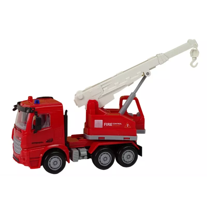 LEAN TOYS Conjunto de Bombeiros com Grua, Sinais de Trânsito e Bombeiro