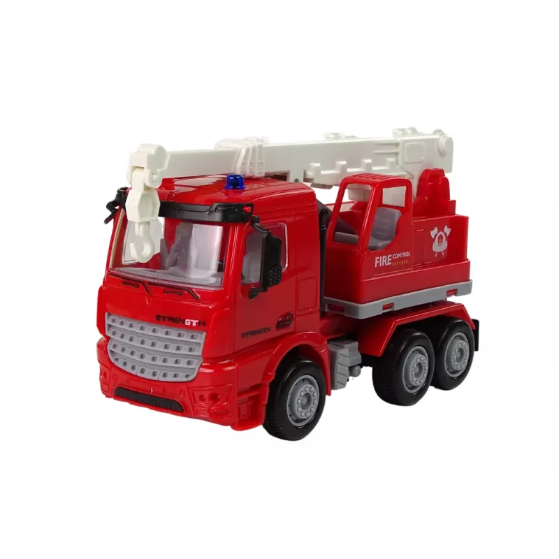 LEAN TOYS Conjunto de Bombeiros com Grua, Sinais de Trânsito e Bombeiro