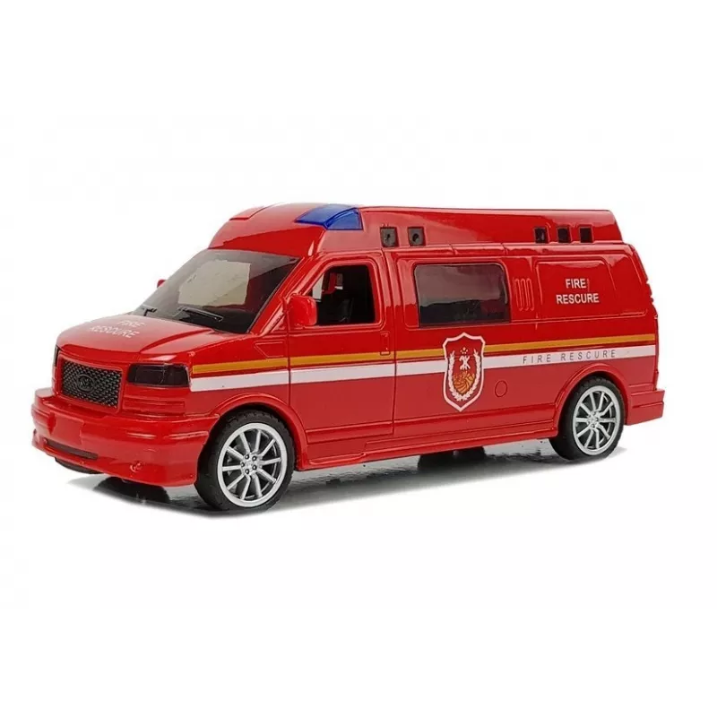 LEAN TOYS Carro de Bombeiros com Corda de Puxar, Luz e Som