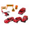 LEAN TOYS Carrinho de Bombeiros Carrinho de Reboque Conjunto de Carrinhos de Brinquedo
