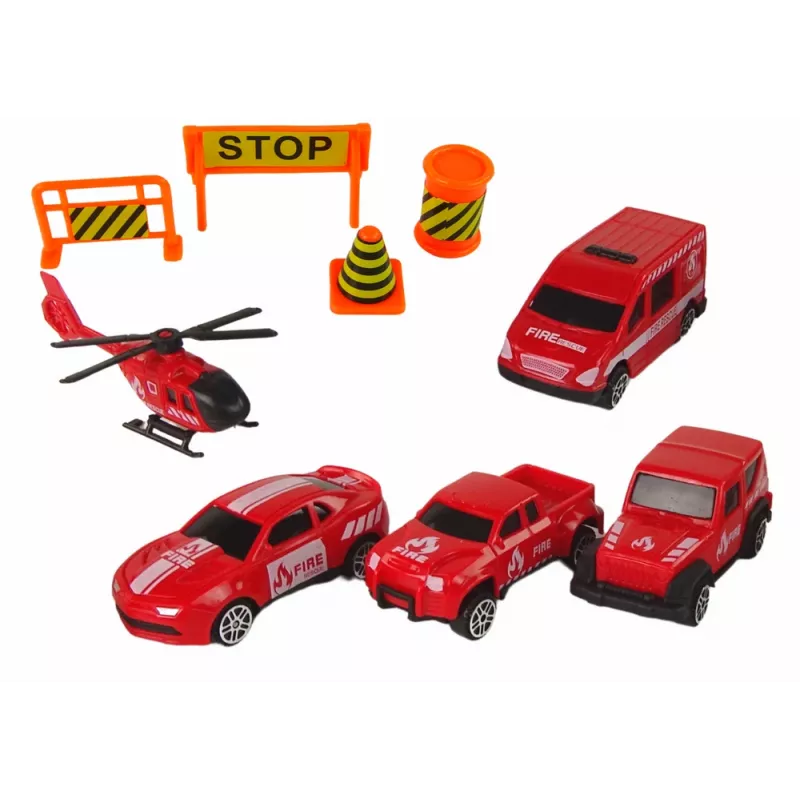 LEAN TOYS Carrinho de Bombeiros Carrinho de Reboque Conjunto de Carrinhos de Brinquedo