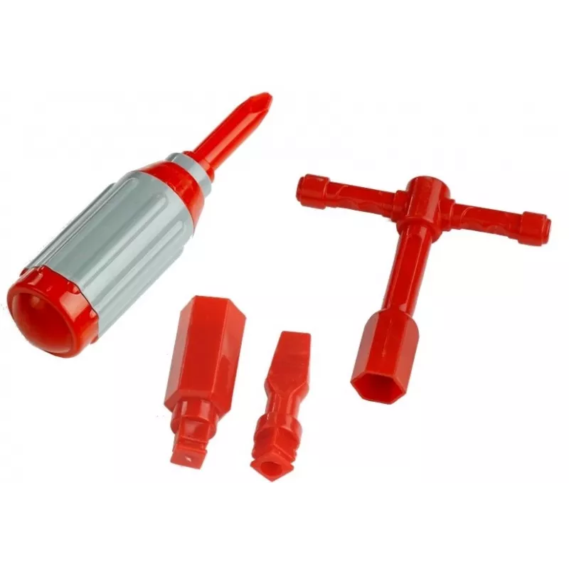 LEAN TOYS Carro de bombeiros com escorrega de aparafusar + ferramentas