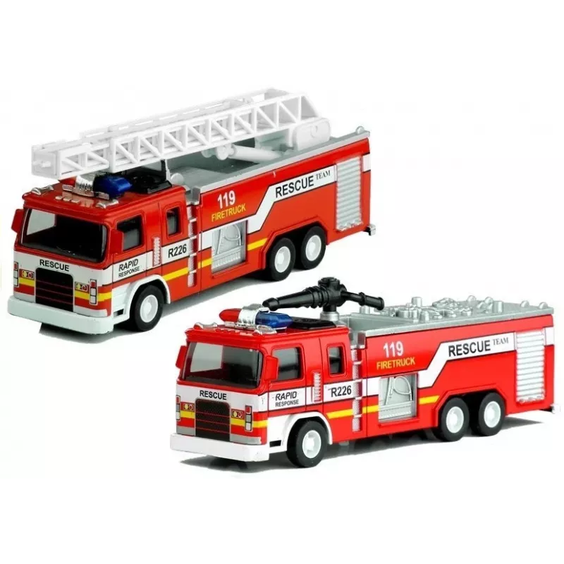 LEAN TOYS Veículo de bombeiros com escada 1:32