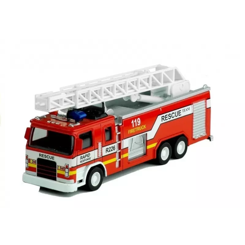 LEAN TOYS Veículo de bombeiros com escada 1:32
