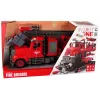 LEAN TOYS Camião de bombeiros com acessórios de aparafusar vermelho