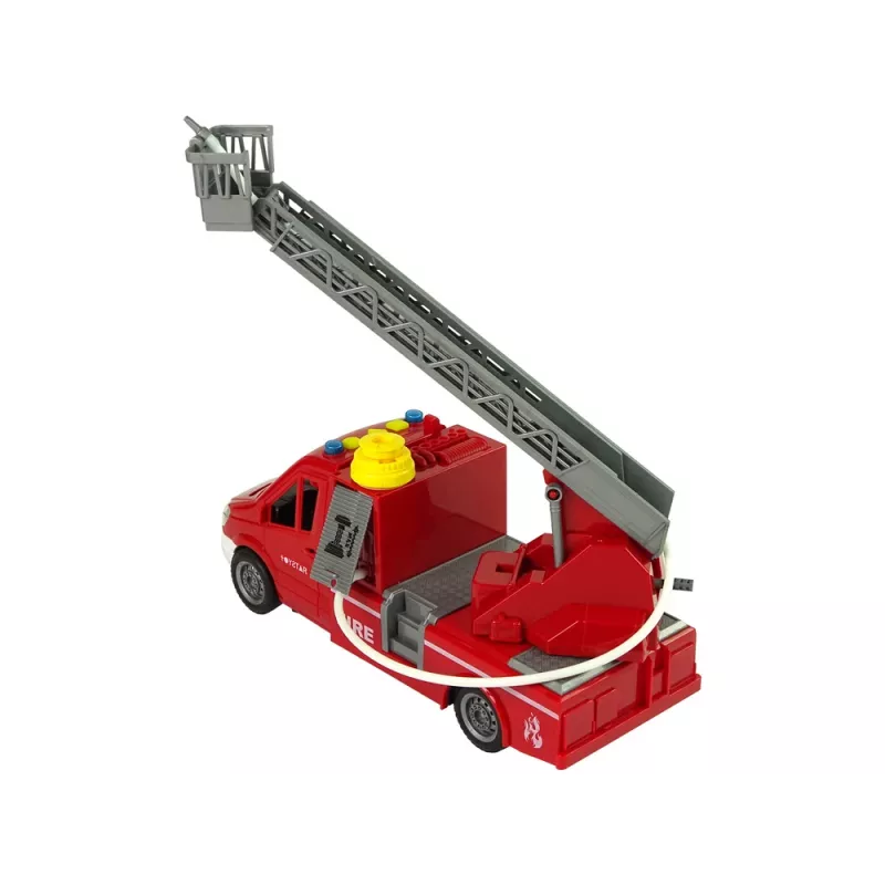 LEAN TOYS Carro de bombeiros vermelho água sons luzes