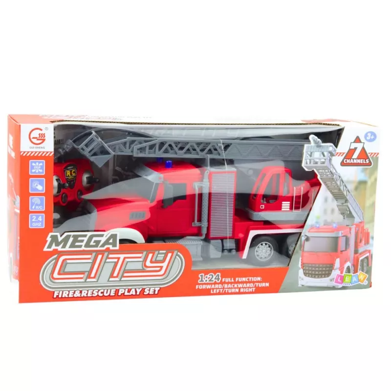 LEAN TOYS carro de bombeiros com canhão de água 1:24 veículo RC