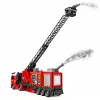 LEAN TOYS Carro de bombeiros com escada extensível até 69 cm, luz, som e canhão de água