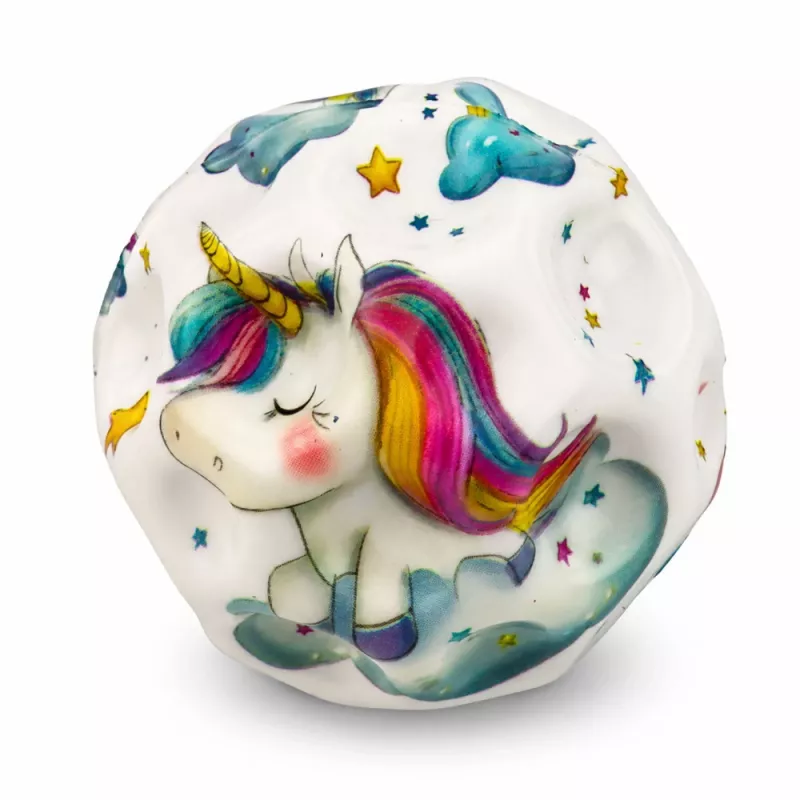 LEAN TOYS Bola de espuma com relevos para saltar anti-stress unicórnio 7cm