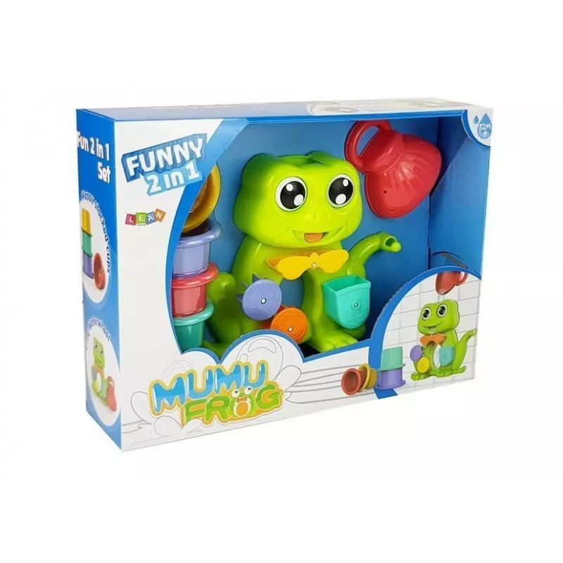 LEAN TOYS Conjunto de banho Cascata de rã + baldes