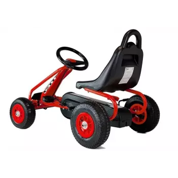 LEAN TOYS G201 Kart a pedais vermelho
