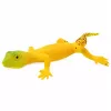 LEAN TOYS Golden Gecko Figura de borracha esticável réptil realista 15,5 cm