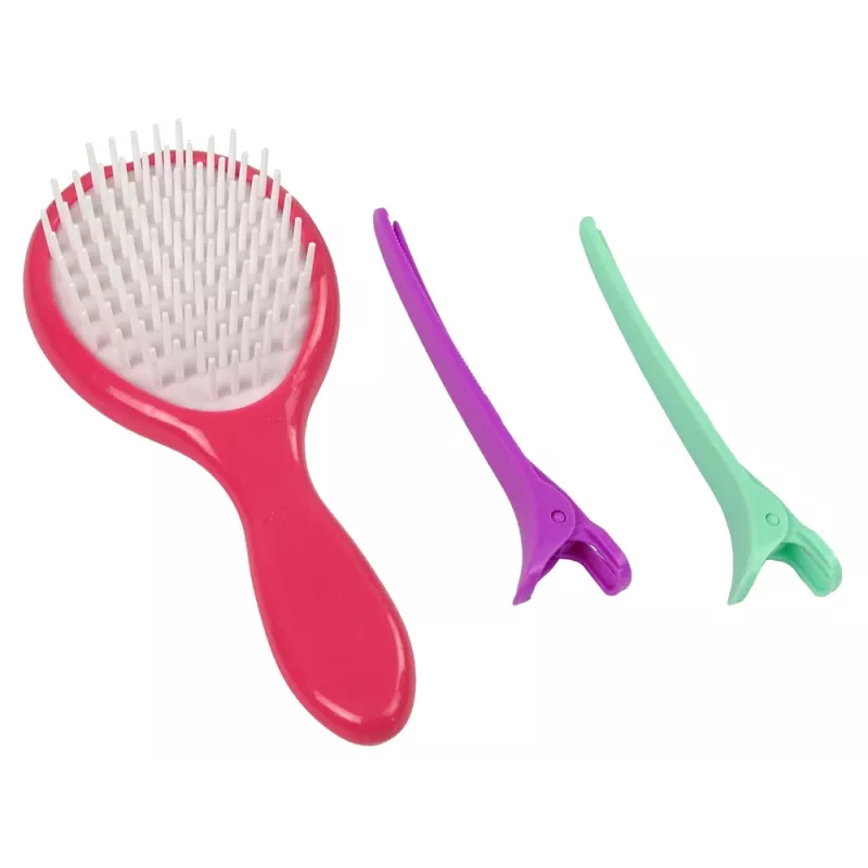 LEAN TOYS Conjunto de coloração de cabelo com prancha e mechas 6 cores