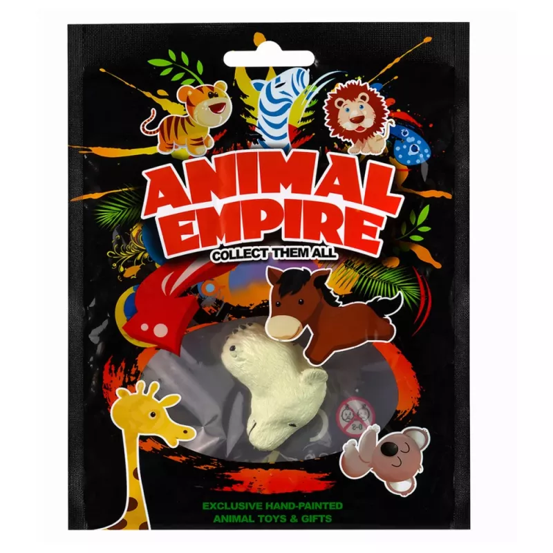 LEAN TOYS Anel de Mão Animais Educativos Urso Branco