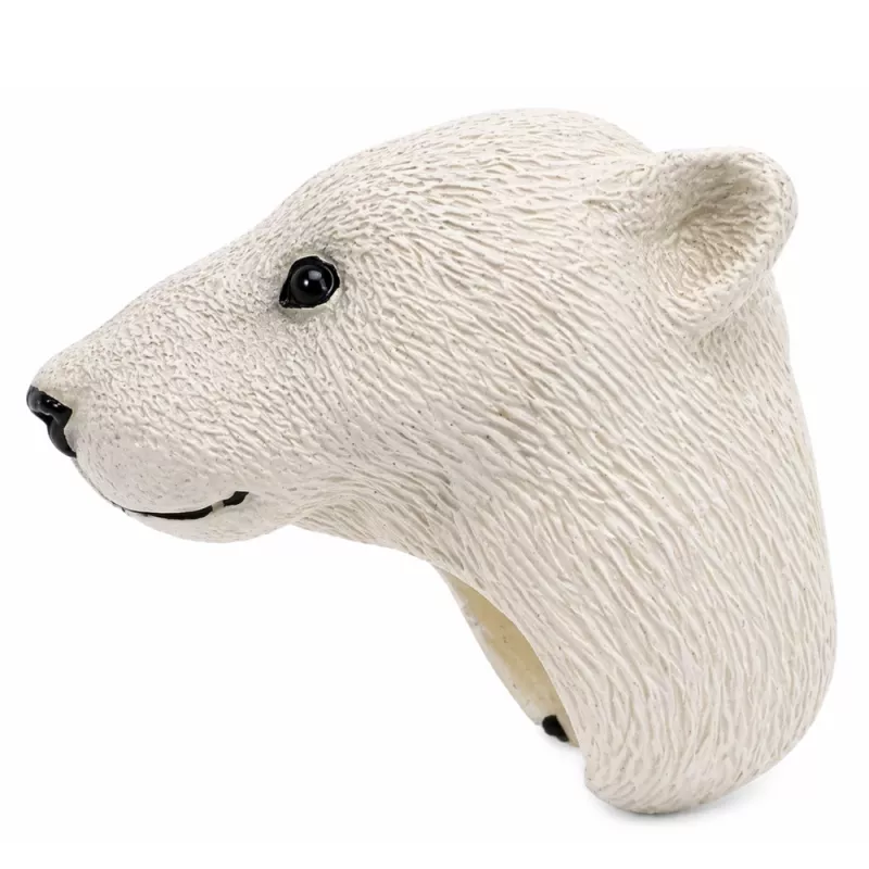 LEAN TOYS Anel de Mão Animais Educativos Urso Branco