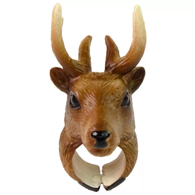 LEAN TOYS Anel de Mão Animais Educativos Veado
