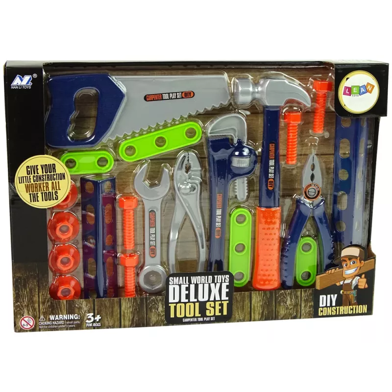 LEAN TOYS Conjunto de handyman ferramentas chave de fendas martelo serra