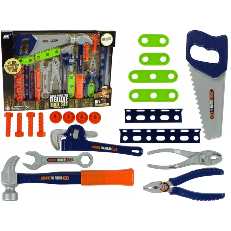LEAN TOYS Conjunto de handyman ferramentas chave de fendas martelo serra