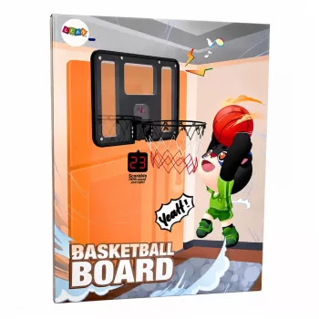 LEAN TOYS Cesto de Basquetebol Suspenso com Tábua, Contador de Pontos, Luzes e Som