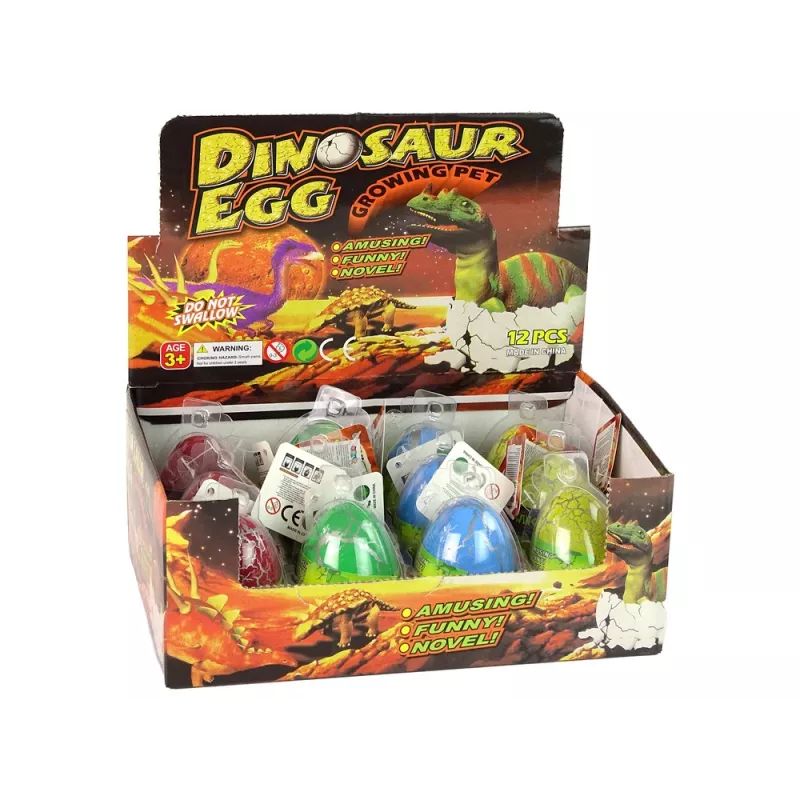 LEAN TOYS ovo de dinossauro mágico que eclode e cresce 6 cm colorido