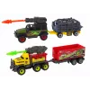 LEAN TOYS Conjunto de veículos helicóptero dinossauros 8 peças coloridas