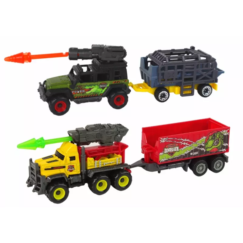 LEAN TOYS Conjunto de veículos helicóptero dinossauros 8 peças coloridas