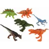 LEAN TOYS Conjunto de veículos helicóptero dinossauros 8 peças coloridas