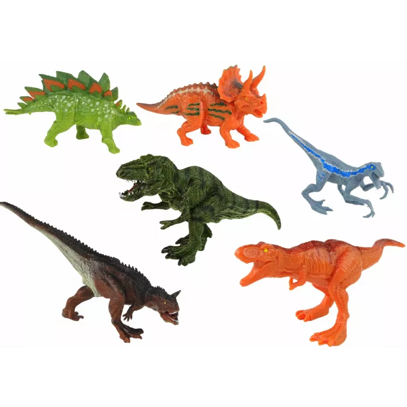 LEAN TOYS Conjunto de veículos helicóptero dinossauros 8 peças coloridas