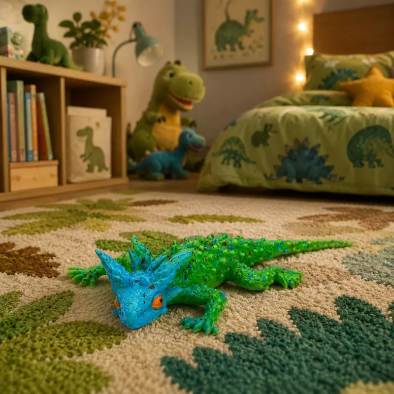 LEAN TOYS Horned Lizard Figura de borracha esticável realista 20 cm
