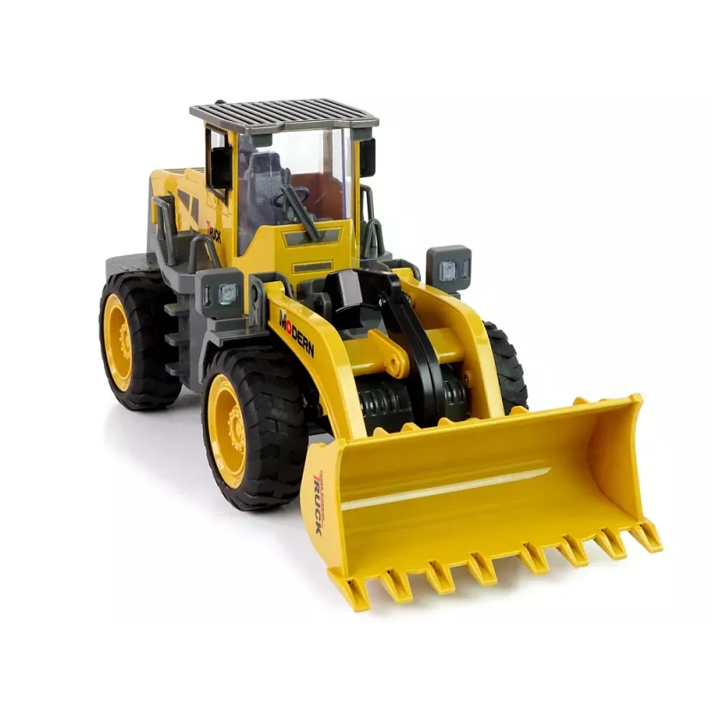LEAN TOYS Escavadora Gigante Carregadora R/C Telecomandada Rotação 360 Graus Luzes LED