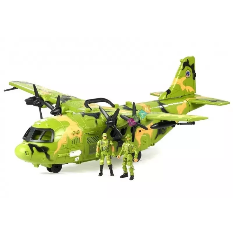 Avião militar gigante LEAN TOYS 55cm com acessórios