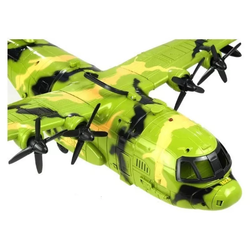 Avião militar gigante LEAN TOYS 55cm com acessórios