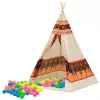 LEAN TOYS Tenda Tipi Indiano base para crianças + 60 bolas 155 cm