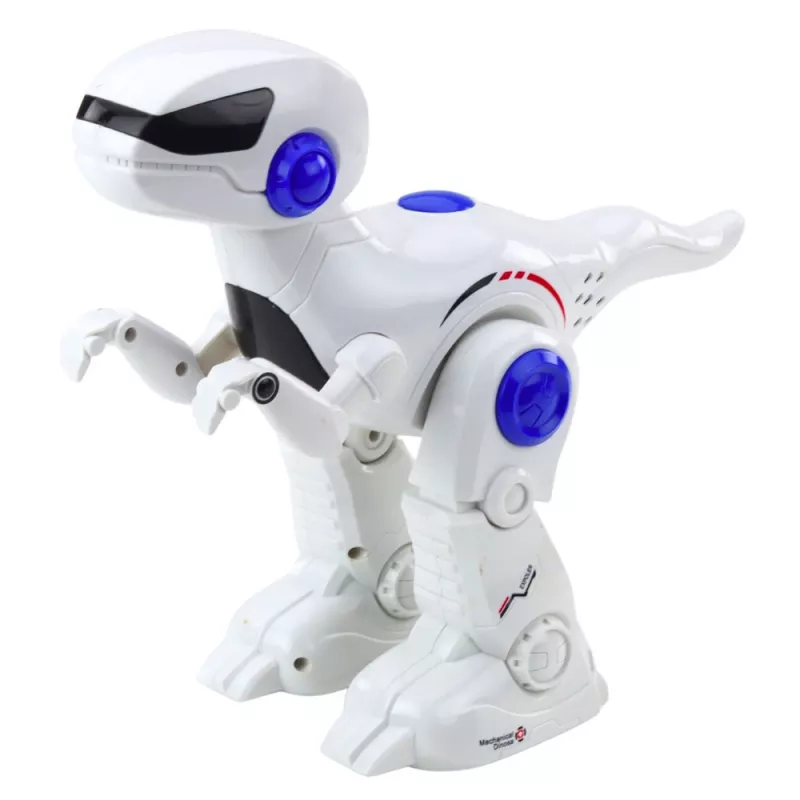 LEAN TOYS Robô dinossauro RC inteligente Tyrannosaurus Rex telecomandado – 2,4 GHz, olhos LED, sons de rugido