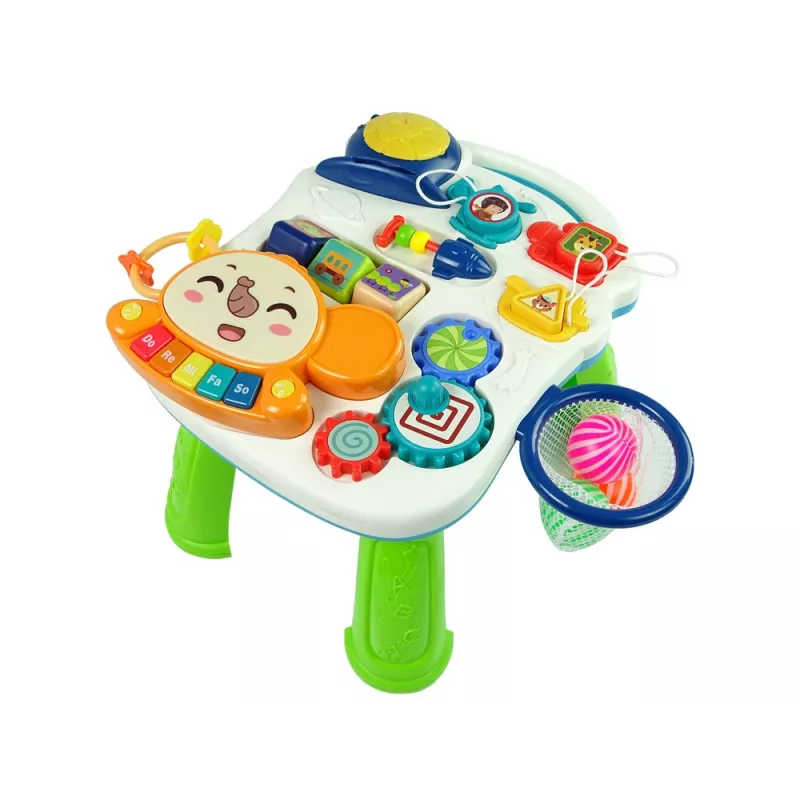 LEAN TOYS Andador interativo para bebé mesa 2 em 1 vermelho