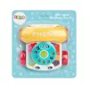 LEAN TOYS Telefone de arrastar interativo colorido com rodas