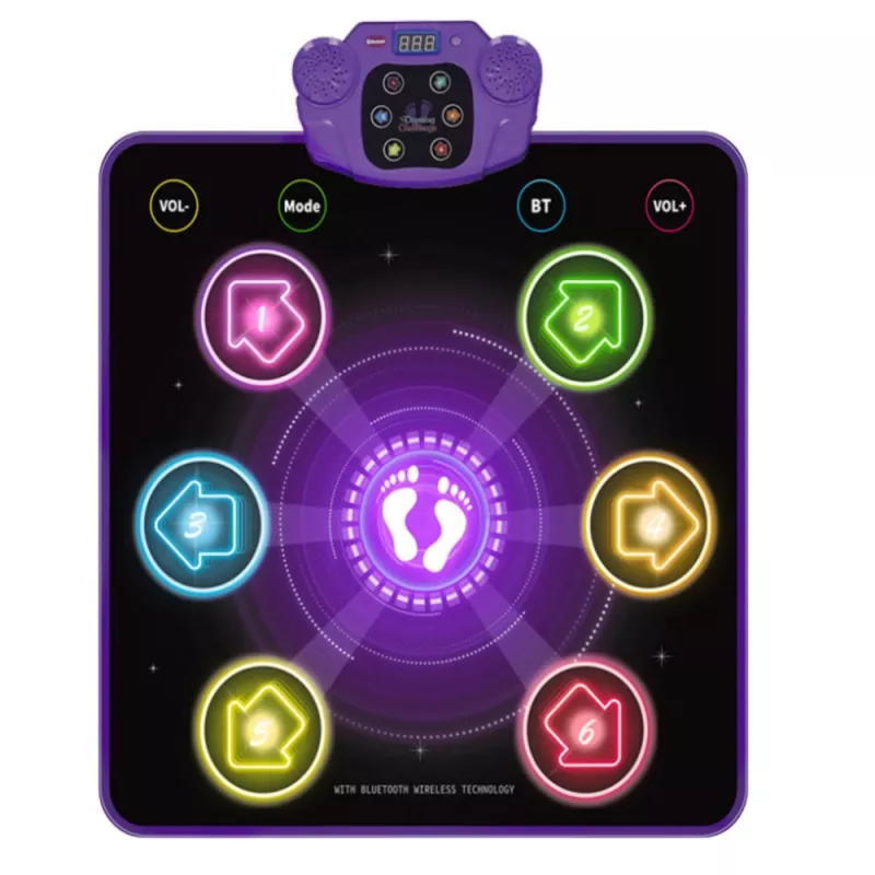 Tapete de dança interativo para crianças LEAN TOYS com Bluetooth 5.0, 5 modos de jogo e 3 idiomas