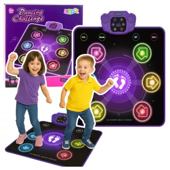 Tapete de dança interativo para crianças LEAN TOYS com Bluetooth 5.0, 5 modos de jogo e 3 idiomas