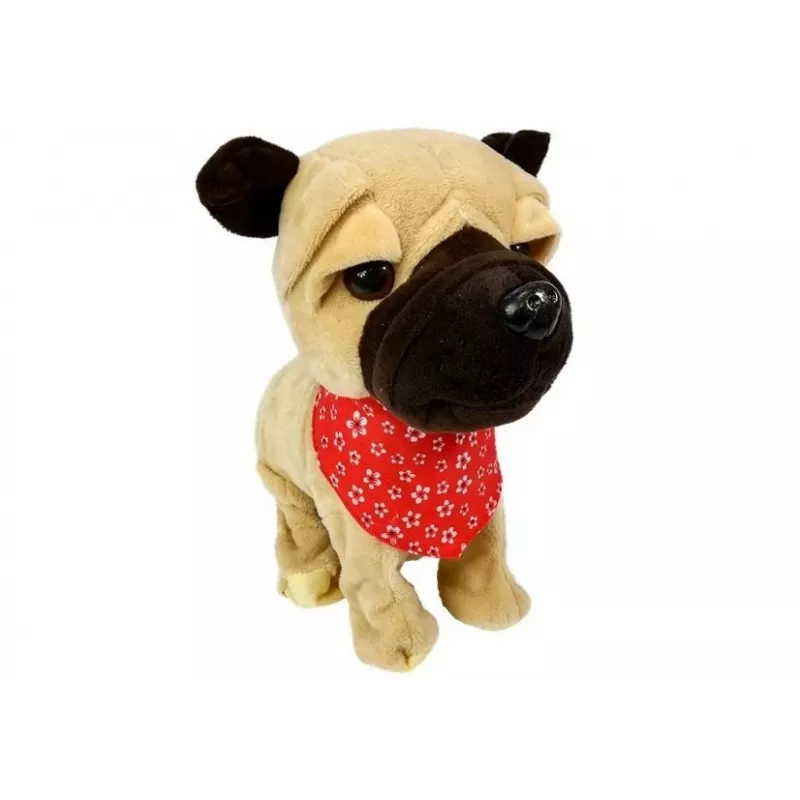 LEAN TOYS Cão interativo com trela, ladra, abana a cauda, sensores